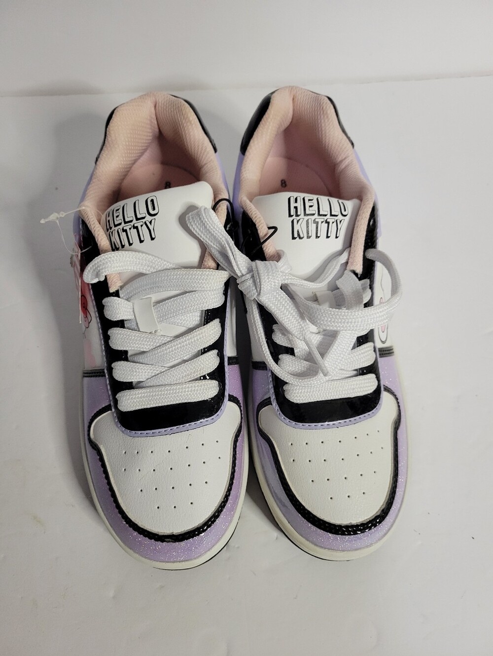 Hello Kitty Sanrio Lavender Glitter Sneakers Women's Size 8 Y2K NEW